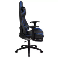 Chaise de jeu Flash Furniture X30 Chaise de bureau ergonomique de course avec dossier entièrement inclinable et repose-pieds coulissant en cuir souple rouge