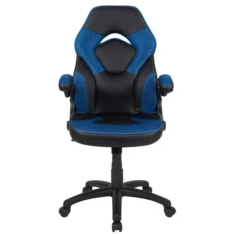 Fauteuil de bureau ergonomique pivotant réglable Flash Furniture X10 pour gamer avec accoudoirs relevables