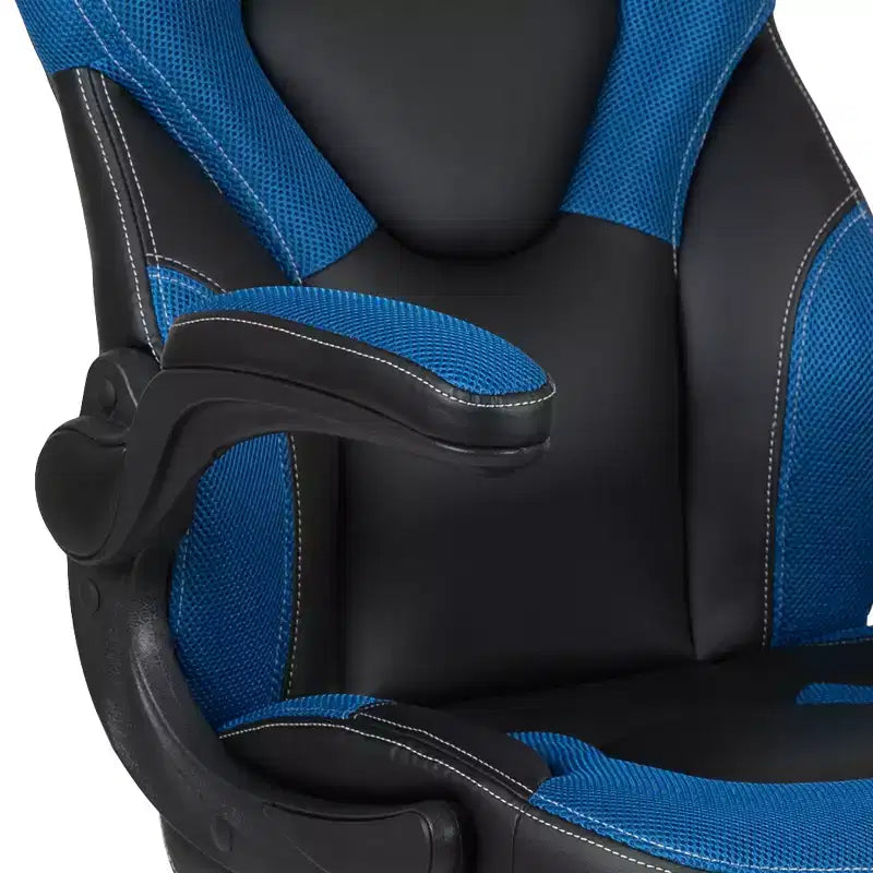Fauteuil de bureau ergonomique pivotant réglable Flash Furniture X10 pour gamer avec accoudoirs relevables