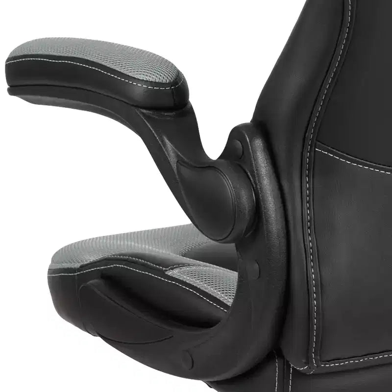 Fauteuil de bureau ergonomique pivotant réglable Flash Furniture X10 pour gamer avec accoudoirs relevables