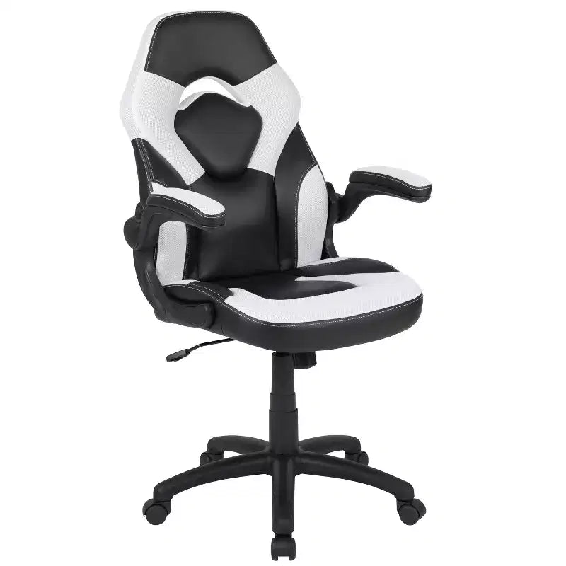Fauteuil de bureau ergonomique pivotant réglable Flash Furniture X10 pour gamer avec accoudoirs relevables