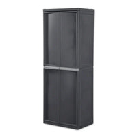 Sterilite Lot de 2 Organiseurs de Rangement à 4 Étagères Réglables pour Garage, Gris - Lot de 2