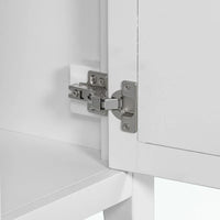 Meuble-lavabo avec vasque en céramique, deux placards et cinq tiroirs