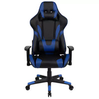 Emma and Oliver Chaise de jeu racing ergonomique avec dossier entièrement inclinable en LeatherSoft rouge