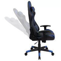 Emma and Oliver Chaise de jeu racing ergonomique avec dossier entièrement inclinable en LeatherSoft rouge