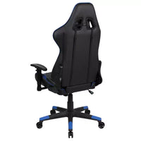 Emma and Oliver Chaise de jeu racing ergonomique avec dossier entièrement inclinable en LeatherSoft rouge