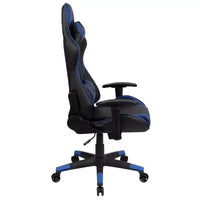 Emma and Oliver Chaise de jeu racing ergonomique avec dossier entièrement inclinable en LeatherSoft rouge