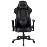 Emma and Oliver Chaise de jeu racing ergonomique avec dossier entièrement inclinable en LeatherSoft rouge