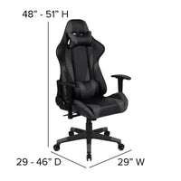 Emma and Oliver Chaise de jeu racing ergonomique avec dossier entièrement inclinable en LeatherSoft rouge