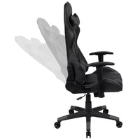 Emma and Oliver Chaise de jeu racing ergonomique avec dossier entièrement inclinable en LeatherSoft rouge