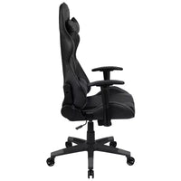 Emma and Oliver Chaise de jeu racing ergonomique avec dossier entièrement inclinable en LeatherSoft rouge