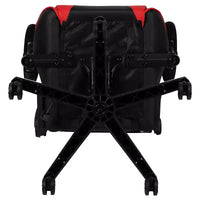 Emma and Oliver Chaise de jeu racing ergonomique avec dossier entièrement inclinable en LeatherSoft rouge
