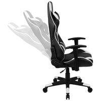 Emma and Oliver Chaise de jeu racing ergonomique avec dossier entièrement inclinable en LeatherSoft rouge