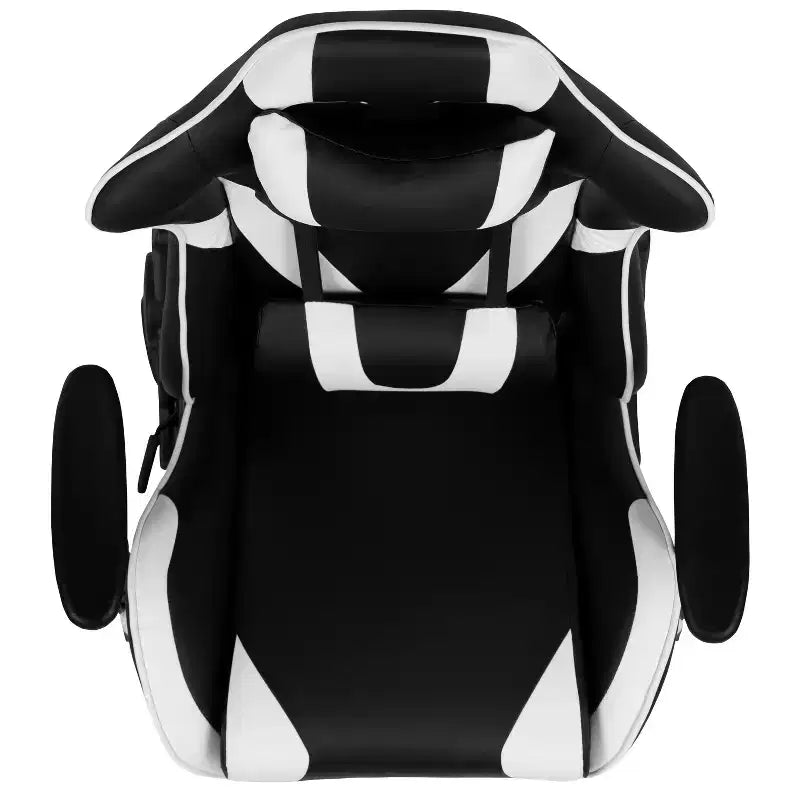Emma and Oliver Chaise de jeu racing ergonomique avec dossier entièrement inclinable en LeatherSoft rouge