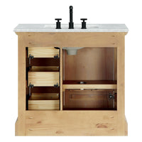 Hervas Meuble-lavabo avec dessus en marbre naturel sans miroir