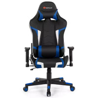 Chaise de bureau de jeu de massage inclinable et pivotante Costway avec support lombaire