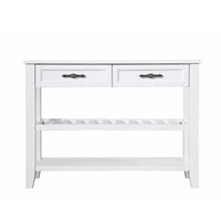 Table console de 42 po avec tiroirs et étagères à niveaux