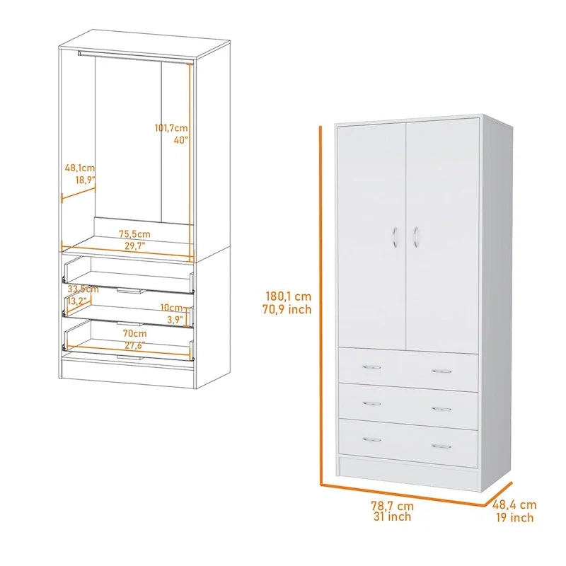 Armoire Prescott - Blanche