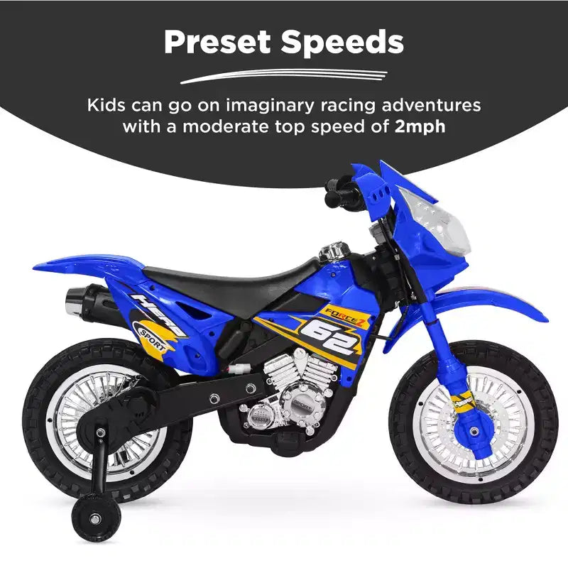Moto Électrique 6V pour Enfants Best Choice Products avec Roues d'Apprentissage, Lumières et Musique