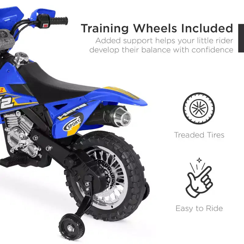 Moto Électrique 6V pour Enfants Best Choice Products avec Roues d'Apprentissage, Lumières et Musique