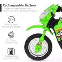Moto Électrique 6V pour Enfants Best Choice Products avec Roues d'Apprentissage, Lumières et Musique