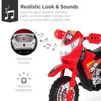 Moto Électrique 6V pour Enfants Best Choice Products avec Roues d'Apprentissage, Lumières et Musique