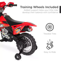 Moto Électrique 6V pour Enfants Best Choice Products avec Roues d'Apprentissage, Lumières et Musique