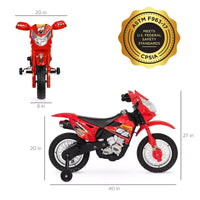 Moto Électrique 6V pour Enfants Best Choice Products avec Roues d'Apprentissage, Lumières et Musique