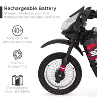 Moto Électrique 6V pour Enfants Best Choice Products avec Roues d'Apprentissage, Lumières et Musique