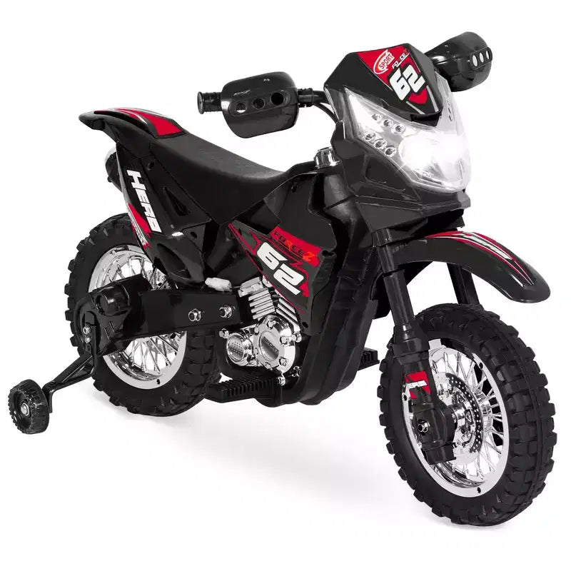 Best Choice Products 6V Kids Electric Battery Powered Ride On Motorcycle w/ Training Wheels, Lights, Music