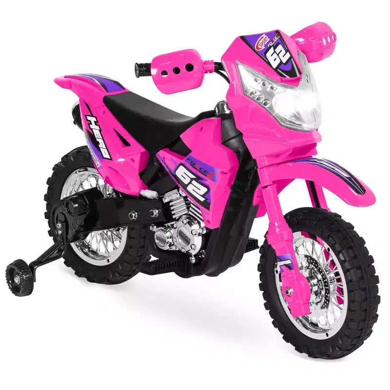 Moto Électrique 6V pour Enfants Best Choice Products avec Roues d'Apprentissage, Lumières et Musique