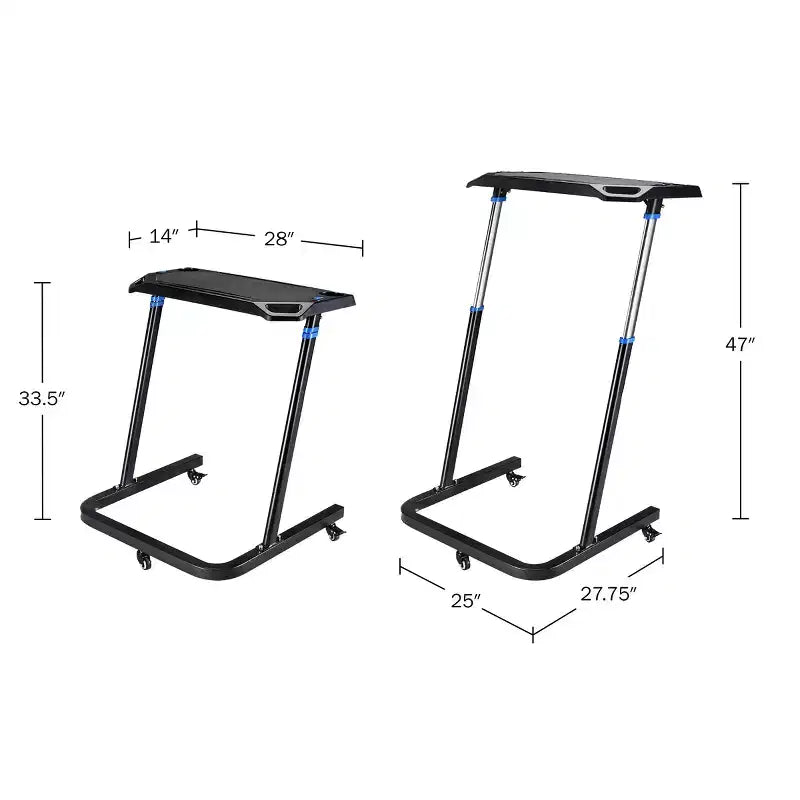 Bureau de tapis de course portable Fleming Supply réglable en hauteur – Noir