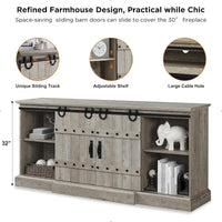 Meuble TV Cheminée de Ferme, Meuble Multimédia, Console Multimédia