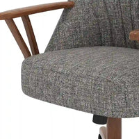 Chaise de salle à manger Chromcraft Cliff Caster, finition noyer