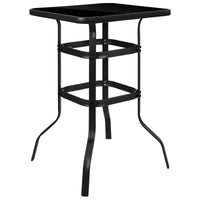 Ensemble de salle à manger d'extérieur Flash Furniture - Ensemble bistrot 4 places - Table de bar en verre d'extérieur avec tabourets de terrasse toutes saisons