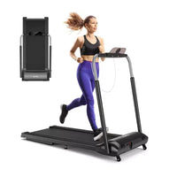 Tapis de course pliable Costway 3 CV compact pour la marche et le jogging avec écran tactile et contrôle par application