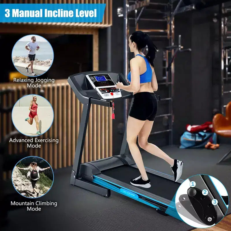 Costway Tapis de course électrique pliable motorisé 2,25 CV