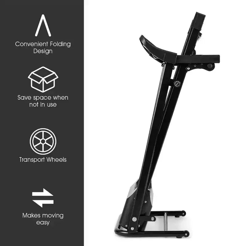 Tapis roulant pliable Costway 1,0 CV avec moteur électrique pour entraînement de course
