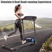 Tapis roulant pliable Costway 1,0 CV avec moteur électrique pour entraînement de course