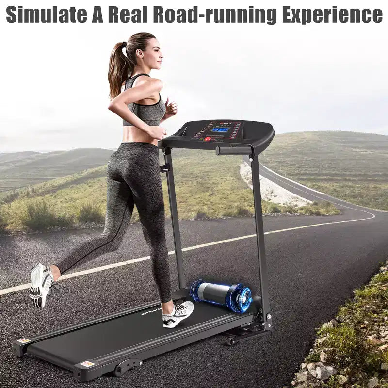 Tapis roulant pliable Costway 1,0 CV avec moteur électrique pour entraînement de course