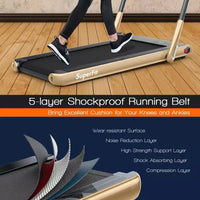 Tapis Roulant Pliable 2 en 1 Costway 2,25 CV avec Télécommande