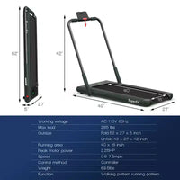 Tapis Roulant Pliable 2 en 1 Costway 2,25 CV avec Télécommande