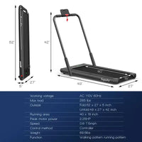 Tapis Roulant Pliable 2 en 1 Costway 2,25 CV avec Télécommande