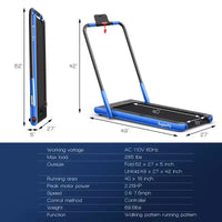 Tapis Roulant Pliable 2 en 1 Costway 2,25 CV avec Télécommande