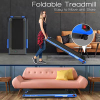 Tapis Roulant Pliable 2 en 1 Costway 2,25 CV avec Télécommande