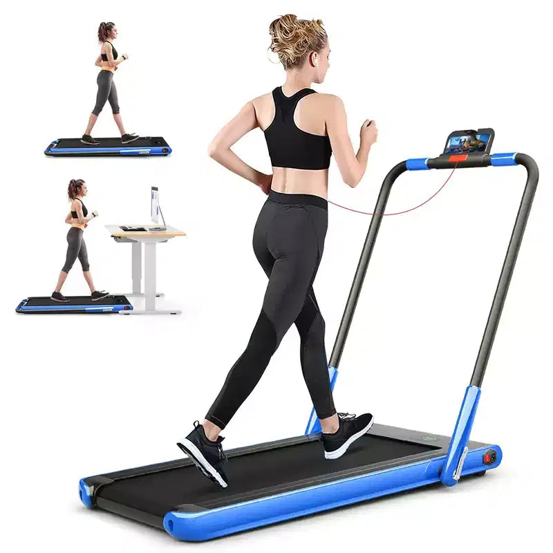 Tapis Roulant Pliable 2 en 1 Costway 2,25 CV avec Télécommande