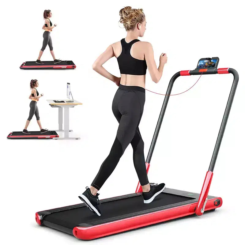 Tapis Roulant Pliable 2 en 1 Costway 2,25 CV avec Télécommande