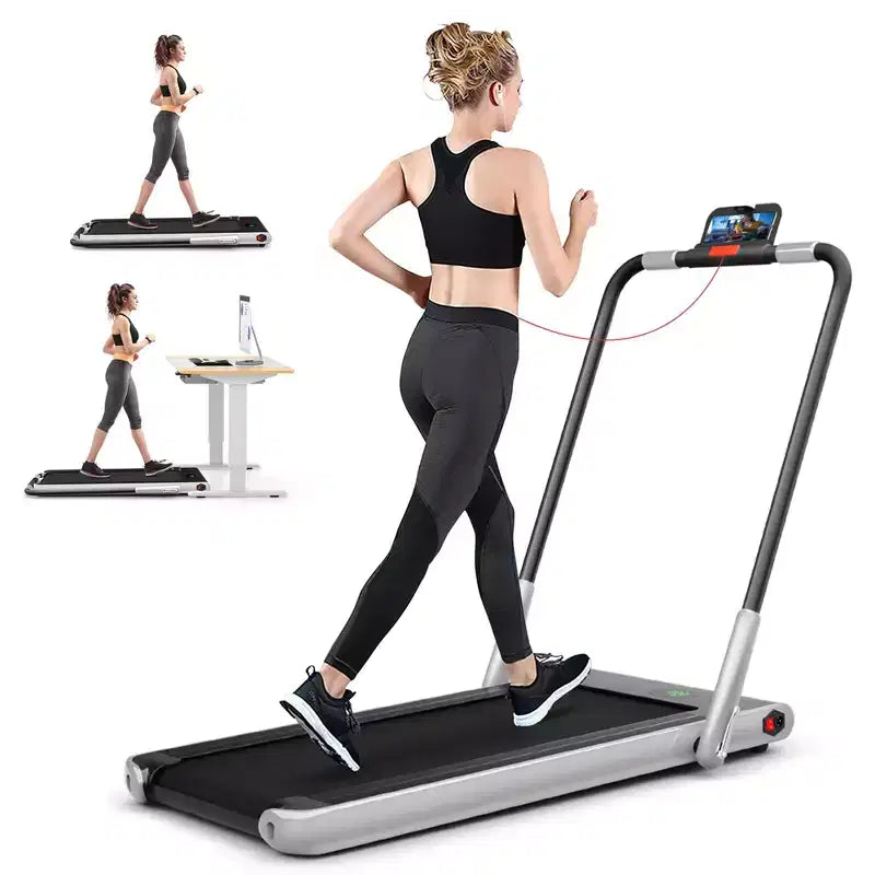 Tapis Roulant Pliable 2 en 1 Costway 2,25 CV avec Télécommande