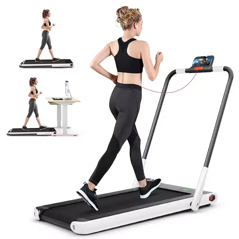 Tapis Roulant Pliable 2 en 1 Costway 2,25 CV avec Télécommande