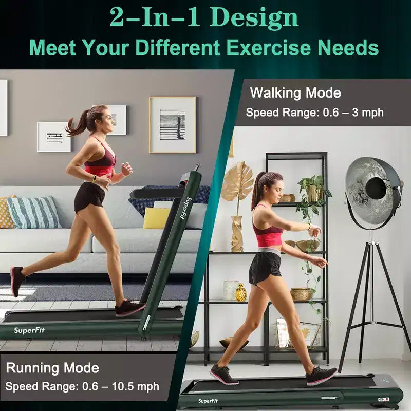 Costway Tapis de course pliable 2 en 1 4,75 CV avec application à distance